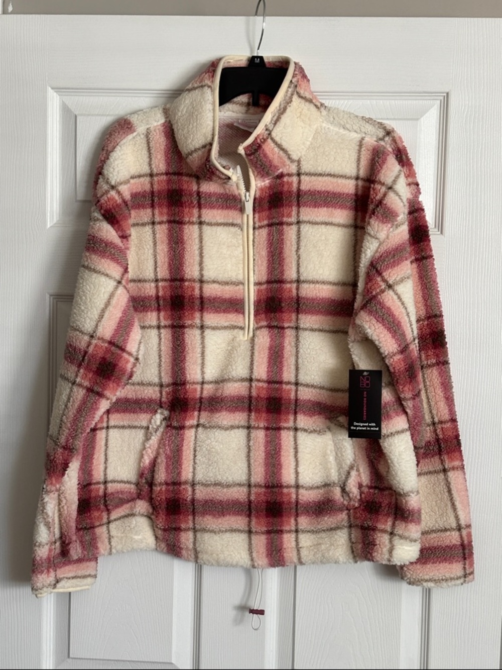 NWT🩷NO BOUNDARIES QUARTER ZIP SOFT FLEECE PULLOVER-Size XXL